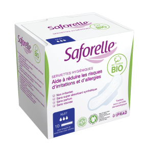 Pack of 10 sanitary towel night Saforelle