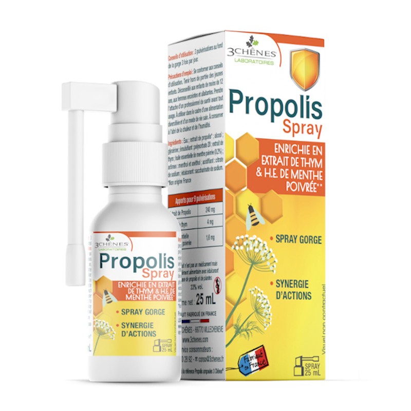 Spray Buccal Bio Plantes Huiles essentielles Propolis - HERBESAN®