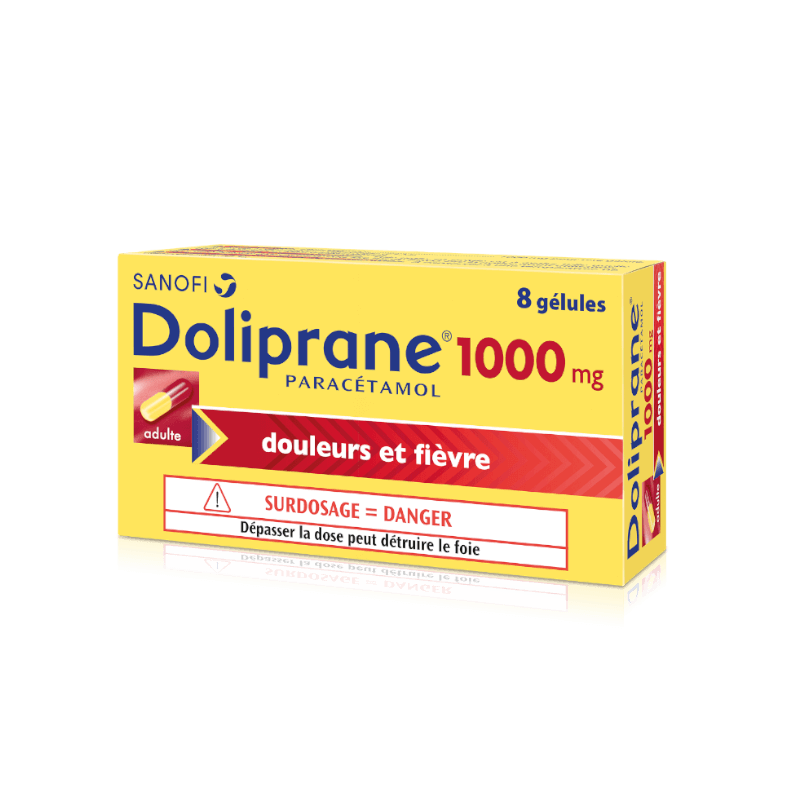 Doliprane 1000mg adult box of 8cps