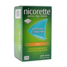 Nicorette 2mg sugar free fruit flavor - 105...