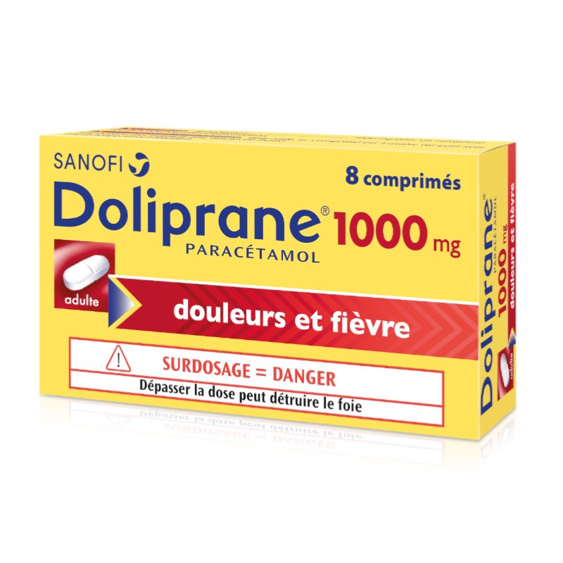 Doliprane 1000mg - 8 scored effervescent tablets - SANOFI