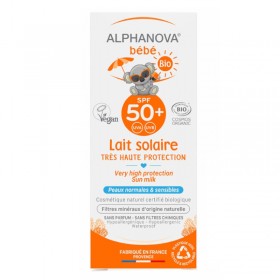 Spécial bébé lait solaire bio SPF50+ ALPHANOVA