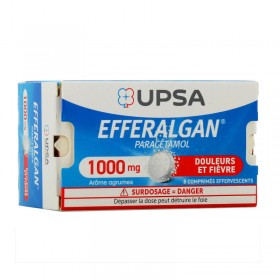 Efferalgan 1000mg - 8 effervescents tablets - UPSA