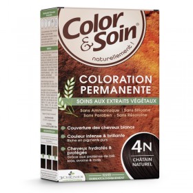 Permanent hair dye 4N natural chestnut Color&Soin LES 3 CHENES