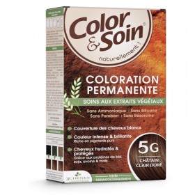 Permanent hair dye 5G light golden chestnut Color&Soin LES 3 CHENES