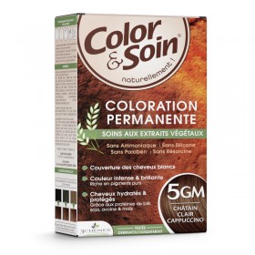 Permanent hair dye 5GM cappuccino light chestnut Color&Soin LES 3 CHENES