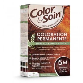 Permanent hair dye 5M light mahogany chestnut Color&Soin LES 3 CHENES