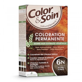 Permanent hair dye 6N dark blond Color&Soin LES 3 CHENES