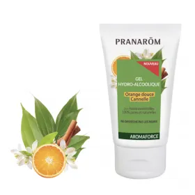 AROMAFORCE Gel hydro-alcoolique Orange Cannelle 50 ml PRANAROM