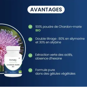 Chardon Marie BIO Extrait titré 60 gélules 200 mg DYNVEO