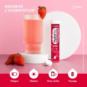 UPSA HydraFizz HYDRA goût fraise - 16 comprimés effervescents