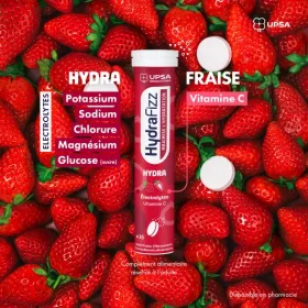 HydraFizz HYDRA strawberry flavor - 16 effervescent tablets